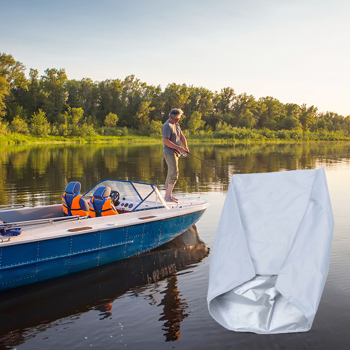 Bootsitzbezug aus weißem Oxfor – Fishing Boat Cover Bewertung und Preis
